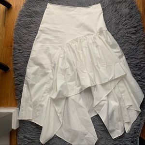 White Irregular Skirt